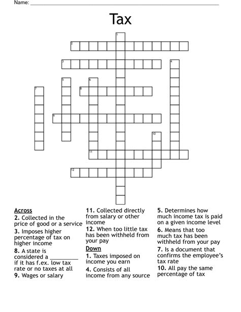 You can also find answers to past Newsday Crosswords. . Tax agency crossword clue